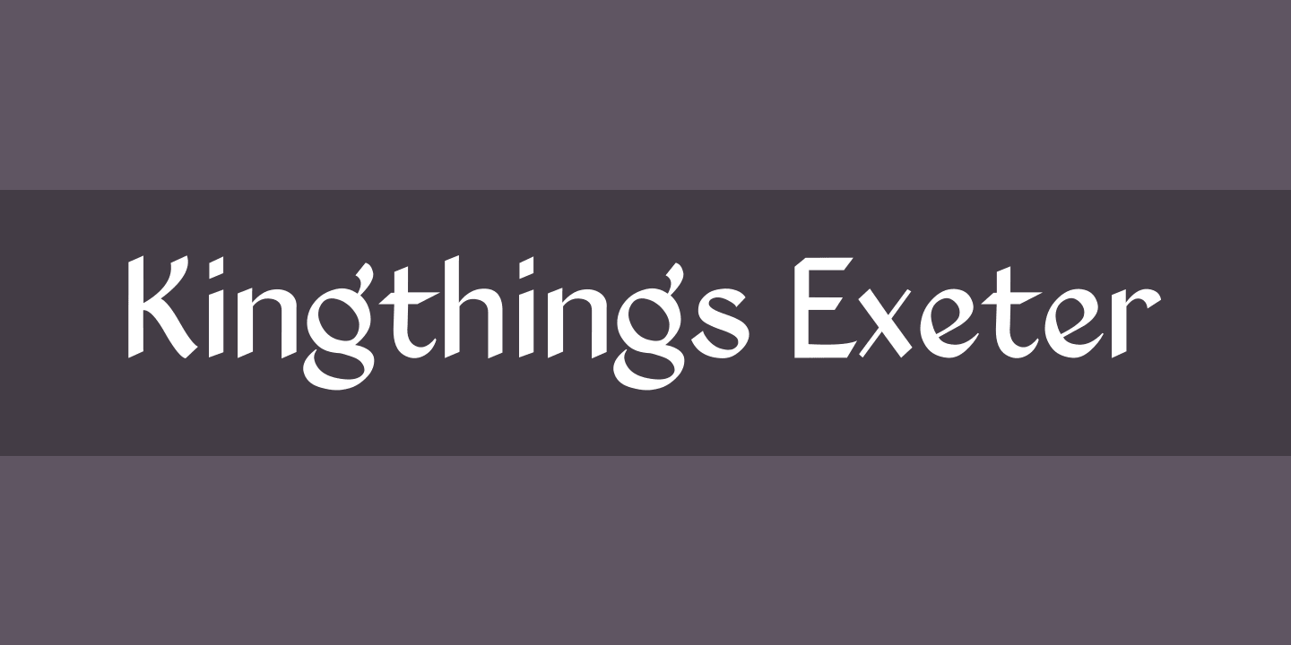Schriftart Kingthings Exeter
